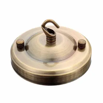 

HOT-Metal Ceiling Bracket Solid Hook Plate Fitting for Chandelier Suspension Light 1pcs Antique Brass