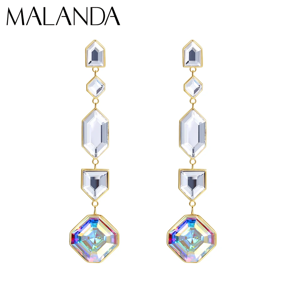 Malanda 2021 New Crystal From Austria Kaleidoscope Drop Earrings