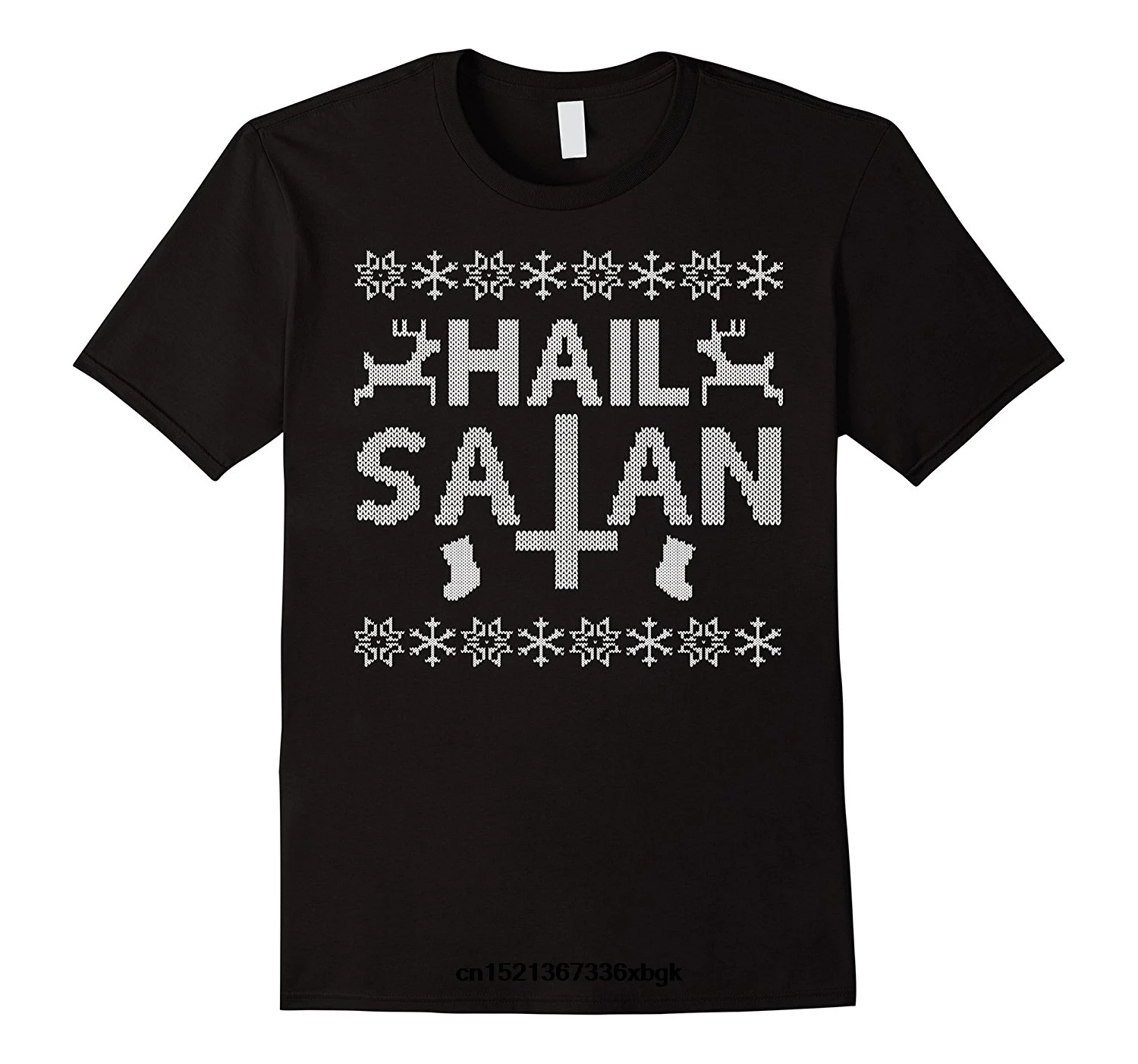 Уродливый свитер Праздничная футболка с надписью Hail satan для мальчиков Модный