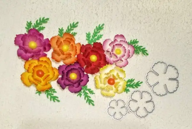 

3pcs Flower Metal Cutting Dies Cutter Stencils Scrapbooking Decorative Embossing Photo Album Decor Card Making DIY Crafts
