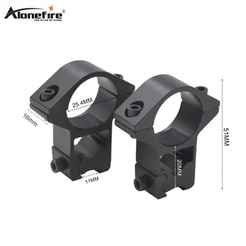 

Alonefire 25GZ 25.4mm Ring 11mm Weaver Rail Dovetail Base Airsoft Rifle Shot gun Tactical light Laser Sight Scope Hunting Mount