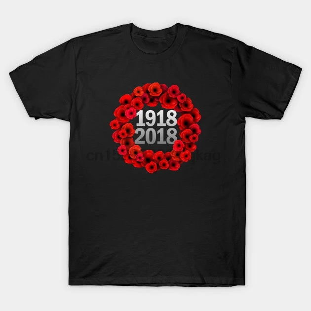 Мужская футболка мировая война 1 Centennial Маковый венок Футболка женская мужская |