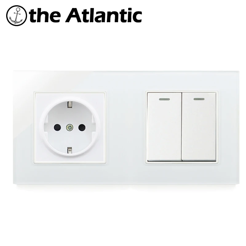 Atlectric 1 2 3 4 банда лампа кнопка выключателя света стандарт ЕС розетка электрическая розетка двойная розетка без USB