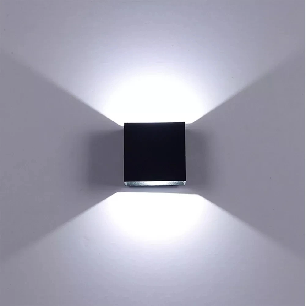 Aluminium Wall Lamp 6W 12W LED Indoor Outdoor Waterproof IP65 Garden Sconce Porch Light Balcony Lighting Bedside Light black wall lights