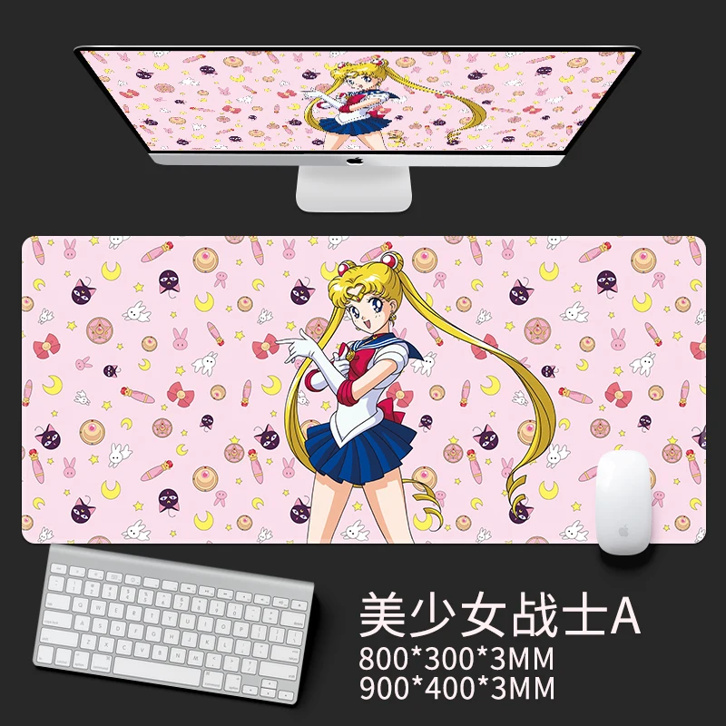 Карта аниме captor Sakura Сейлор Мун Единорог фигурка водонепроницаемый настольные коврики компьютерная игра коврик для клавиатуры ноутбука большой коврик для мыши