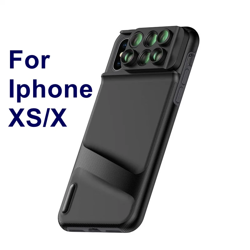Tongdaytech объектив камеры для Iphone X XR XS 11 Pro MAX 6 в 1 чехол для телефона рыбий глаз Широкоугольный макро объектив Para Celular рыбий глаз - Цвет: For Iphone X XS