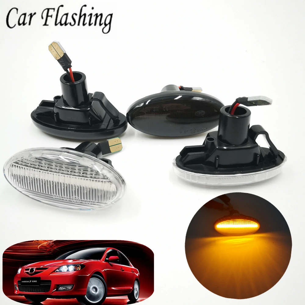 

2 Pieces Car Led Dynamic Side Marker Turn Signal Light Sequential Blinker Light For MAZDA 3 For MAZDA 2 Mazda 5 MPV