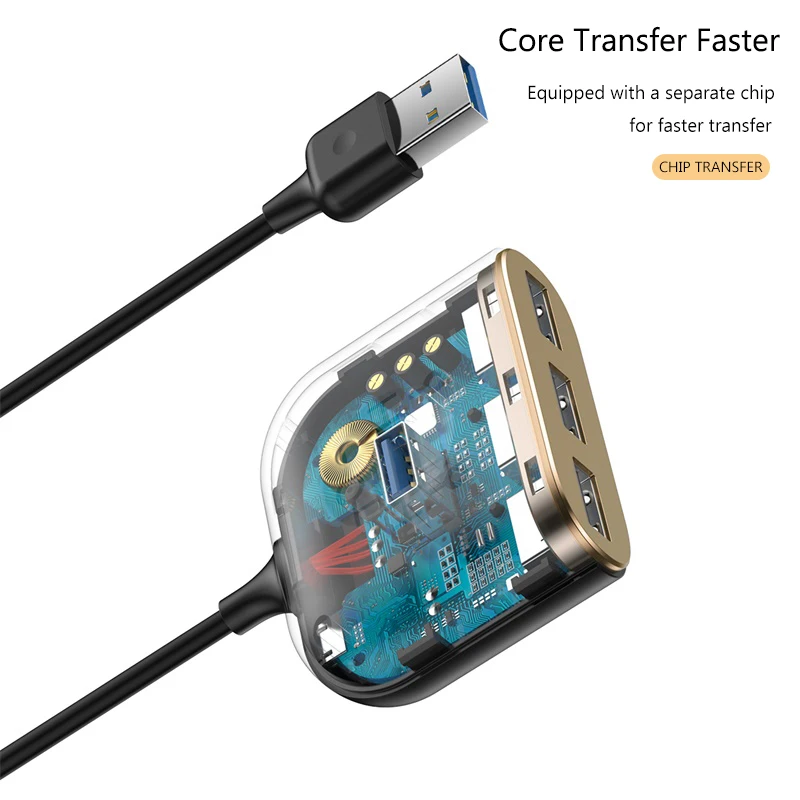 Baseus USB HUB 3.0 To Multi USB Splitter Adapter 4 Port with Micro USB Charging for Macbook Laptop Devices USB C HUB Switch Baseus USB HUB 3.0 To Multi USB Splitter Adapter 4 Port with Micro USB Charging for Macbook Laptop Devices USB C HUB Switch