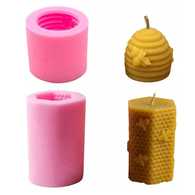 3D Cake Mold Innovative Screw Bee Hive Handmade DIY Candle Soap Mould Silicone 