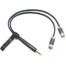3 5mm Balanced to RCA Audio Headphone Adapter Cable 3 5mm 4 Pole Male 1 FT 0 3M