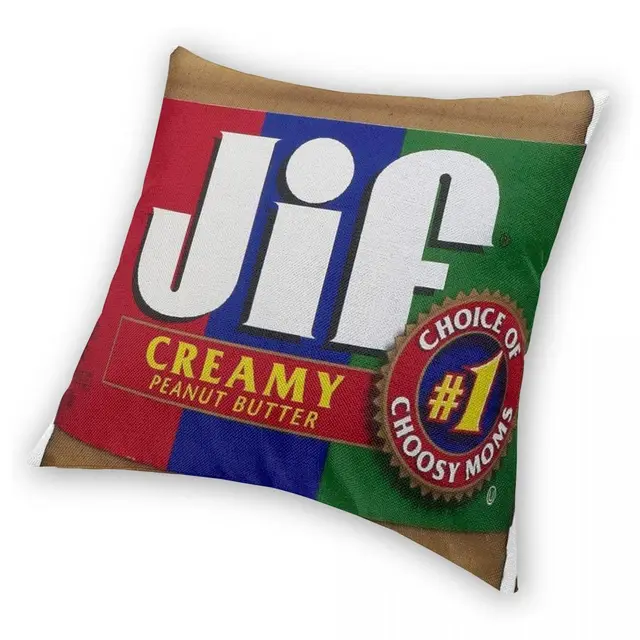 Jif Peanut Butter Extra Creamy Square Pillowcase