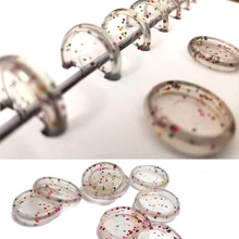 10 шт. флэш-точка связывающее кольцо прозрачный переплет диск пластиковые круглые диски кнопки аксессуары для скоросшивателя Пряжка гриб отверстие книга