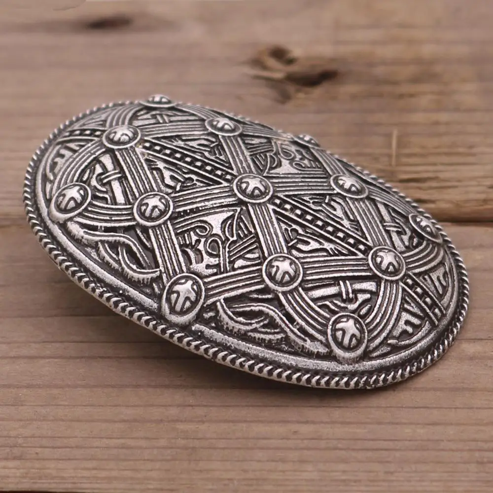 Ирландские узлы норсе скандинавский брошь викинга средневековые скандинавские рунические Броши для женщин мужчин ювелирные изделия - Окраска металла: Покрытие антикварным серебром