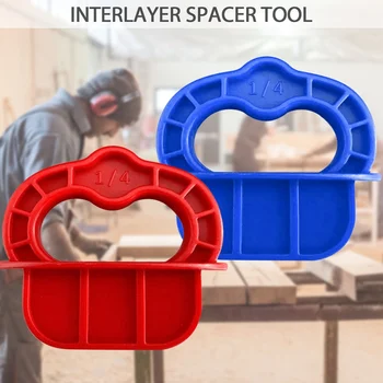 

12pcs Deck Jig Spacer Rings Marking Home Durable Distance Measure 1/4" Spacing DIY Tools Handheld Compact Easy Install