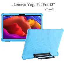 Étui souple en silicone pour tablette Lenovo Yoga Padpro YT K606, 13 pouces, avec support 