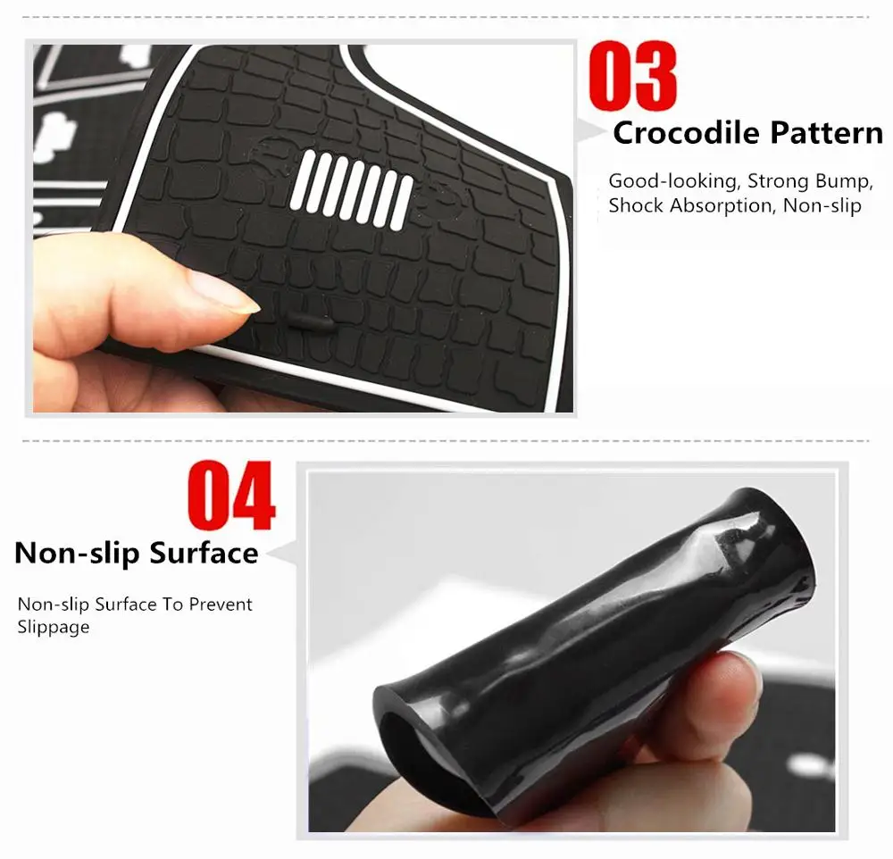 Car Door Slot Shockproof Mats for 2017 2018 2019 Jeep Compass Interior Accessories Water Cup Holder Armrest Box Antidust Pad Mat Car Door Slot Shockproof Mats for 2017 2018 2019 Jeep Compass Interior Accessories Water Cup Holder Armrest Box Antidust Pad Mat