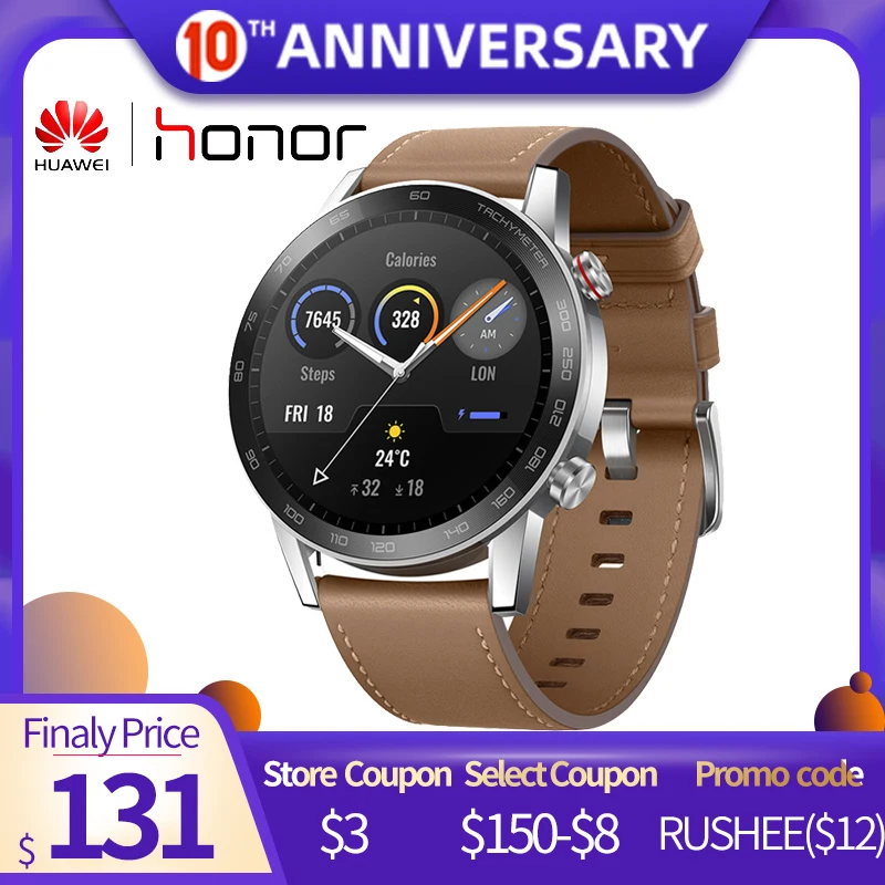 В наличии глобальная версия Honor Magic Watch 2 46 мм 5ATM водостойкие GPS умные часы для