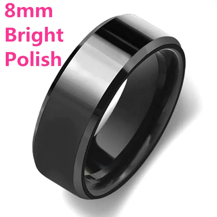 MOREDEAR 4mm 6mm 8mm Bright and Dull Polish Silver Color Titanium Ring For Men and Women Couple Ring 