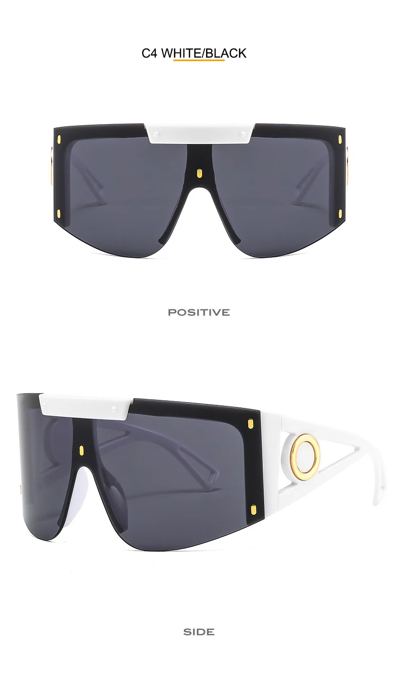 Men's Mask Goggles Sunglasses For Women Fashion One Piece Square Sun Glasses Men Oversized Ladies Eyeglasses UV400 oculos H146 square sunglasses