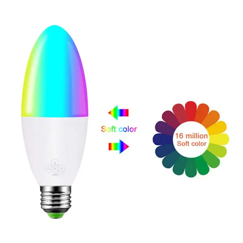 2 4, 8 шт. E14 B22 tuya smart life WiFi лампа накаливания RGB 6 Вт Светодиодная лампа накаливания с регулируемой яркостью светильник совместим с Alexa Google Home голосовое Управление