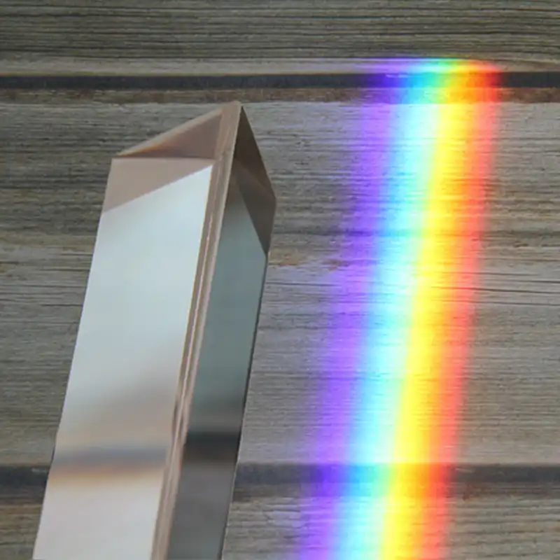 Múltiplos tamanhos prisma triangular k9 prismas ópticos de vidro física ensino refratado espectro de luz arco-íris estudantes suprimentos