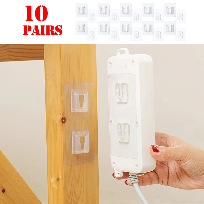 Double-sided Adhesive Wall Hooks Strong Transparent Hooks 
