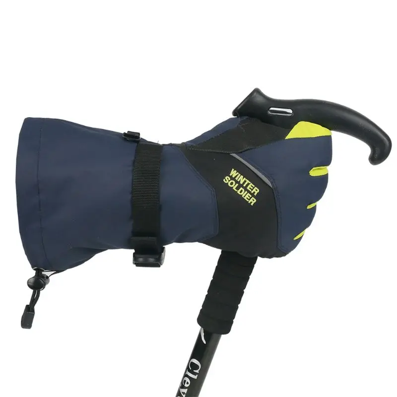 Взрослые водонепроницаемые ветрозащитные зимние лыжные перчатки унисекс, для сенсорных экранов плотные перчатки