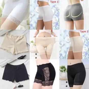 

Women Seamless Safety Shorts Push Up Hips And Buttocks High Waist Safety Shorts Pants Shorts Under Skirt