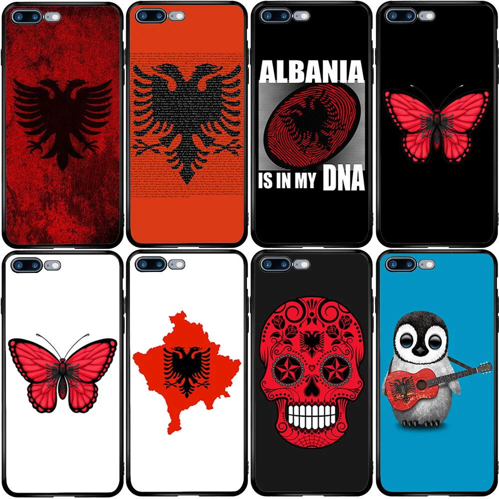 Phone Case for Samsung A5 A6 A7 A8 A10 A20 A30 A40 A50 A60 A70 A80 A90 J3 J4 J5 J6 J8 Plus Албанский Национальный флаг |