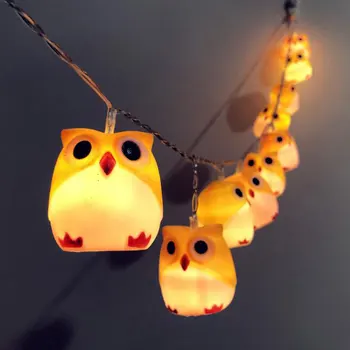 

Led Diy Lovely Halloween Owl String Lights Lantern Bbq Party Garden Christmas Festival Decorations Lights Creative Pendant