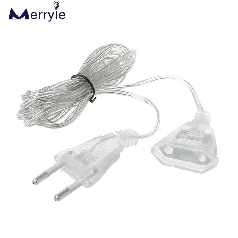 

3M EU Power Extension Cord Power Extension Cable Plug for Christmas Lights Holiday Fairy Lights String Outdoor Home Decoration