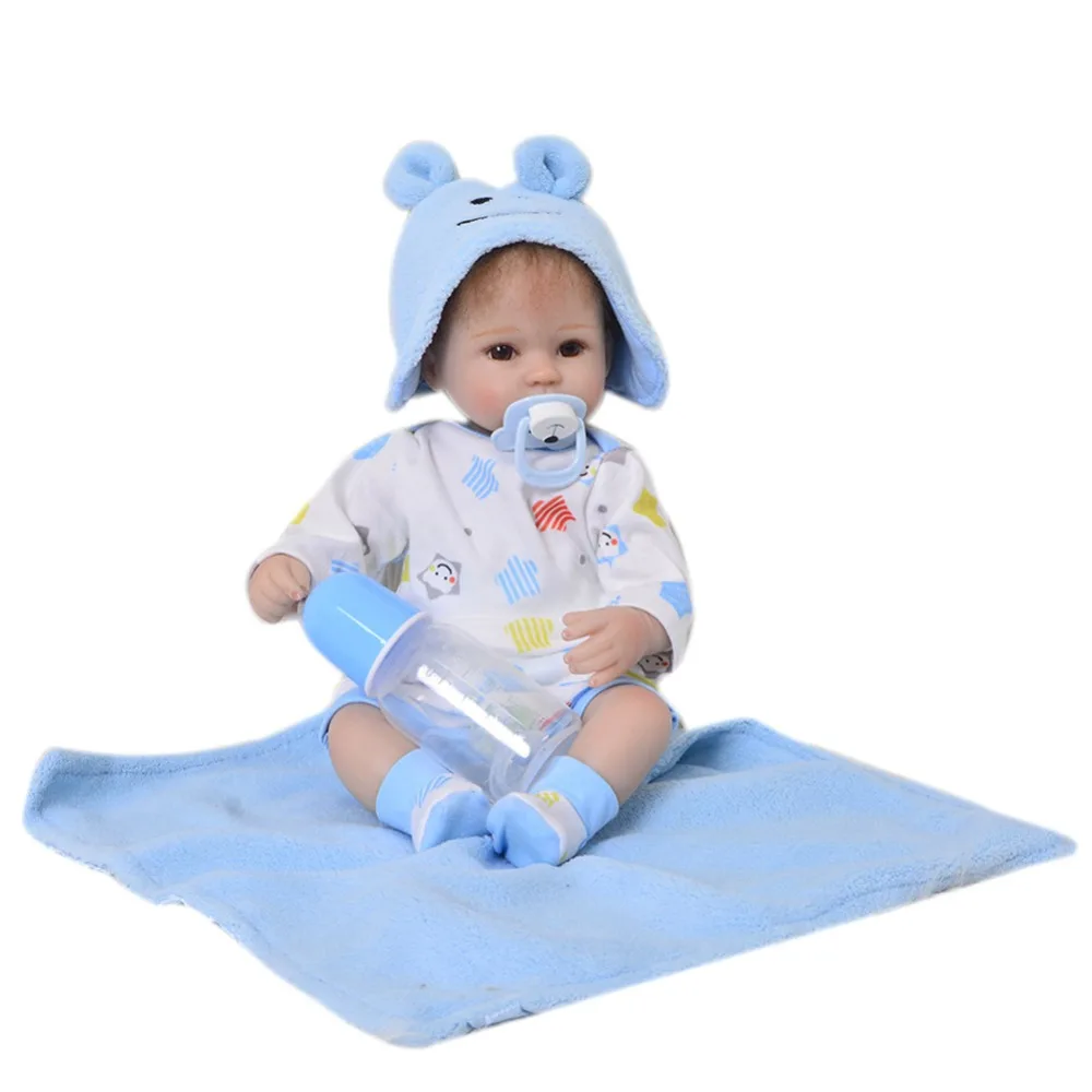 Bebes reborn 42 см для новорожденных, для девочек Мягкая силиконовая Кукла Reborn Bonecas Brinquedos детские подарки на день, игрушки, время для кровати