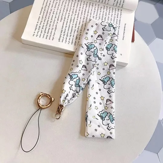 001 Kawaii Lanyards милый шейный ремешок для ключей, ID карты, USB бейдж, брелок для мобильного телефона, держатель шнура, сделай сам, висячая веревка, лариат - Цвет: 001