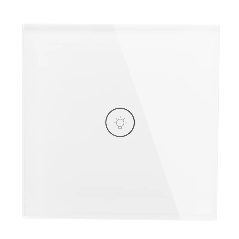 White Серебряный умный светильник с Wi-Fi для ЕС/Великобритании, сенсорная стеклянная панель, 1 комплект, 1 способ, приложение Smart life, дистанционное управление, работает с Alexa Google Home - Цвет: White