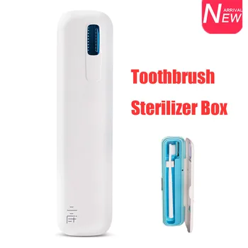 

Portable UVC Disinfection Toothbrush Sterilizer Box USB Rechargeable Toothbrush Head Sterilizer Toothbrush Case for home Travel