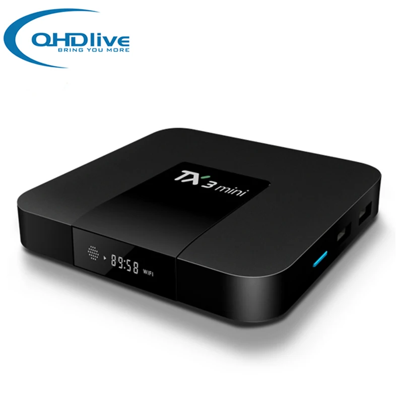 QHDLIVE TX3 Мини Android 7 1 ТВ приставка Smart tv H2.65 IP 4K медиаплеер Amlogic S905W + 8G Tanix коробка |