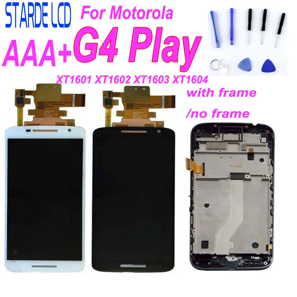 

For Motorola G4 Play LCD Display Touch Screen Digitizer Assembly With Frame For Moto XT1601 XT1602 XT1603 XT1604 LCDs Screen