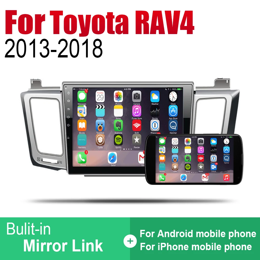 Автомагнитола ZaiXi Android 2 Din для Toyota RAV4 2013 ~ 2018 автомобильный мультимедийный плеер
