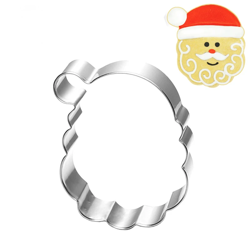 

Christmas Santa Claus Head Cookie Cutter Stainless Steel Biscuit Mold DIY Cake Sugarcraft Fondant Decorating Pastry Tools