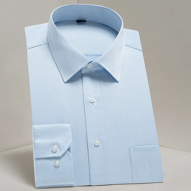 Oversized shirt S~8xl Men's Twill Dress Shirts Long Sleeve regular fit office business mens social shirts with chest pocket Oversized shirt S~8xl Men's Twill Dress Shirts Long Sleeve regular fit office business mens social shirts with chest pocket