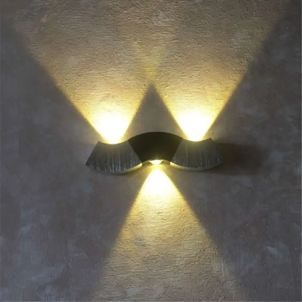 Ceny Kryty doprowadziły ściany światła 3 W wavelike aluminium na ścianie kinkiety AC85 265V Modern home decoration sypialnia korytarz LED kinkiet