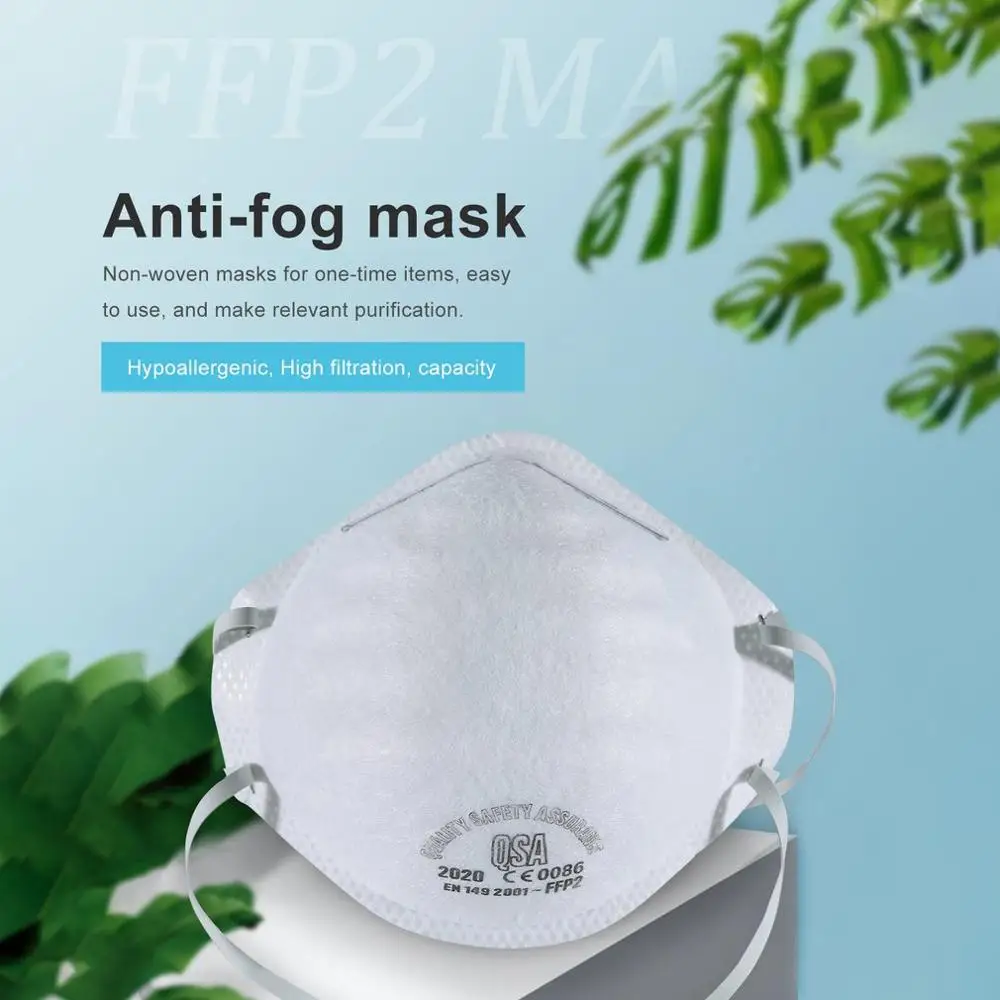 

9pcs-100 pcs FFP2 MASK with FFP2 filter, effective filtering 95% bacteria anti-PM2.5 protective mask, prevent flu
