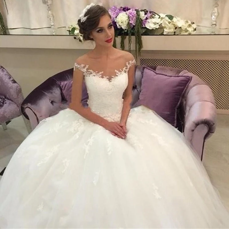 2016 Witte Prinses Trouwjurken Baljurk Floor Lengte Off Shoulder Lace Bridal Bruid Bruidsjurken Vestidos De Noiva 2016 Witte Prinses Trouwjurken Baljurk Floor Lengte Off Shoulder Lace Bridal Bruid Bruidsjurken Vestidos De Noiva
