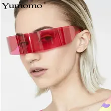 Забавная футуристическая обертка вокруг костюма солнцезащитные очки странные Сиамские модные очки Аксессуары для празднования Хеллоуина украшения Прямая