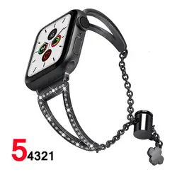 Ремешок для Apple Watch band 5 4 44 мм 40 мм из нержавеющей стали iwatch band 42 мм 38 мм браслет correa ремешок для часов iwatch series 5 4 3 2