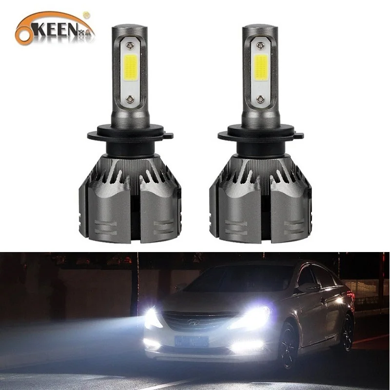 OKEEN 2x Super Bright H7 H4 Car LED Headlight Bulbs H1 H11 H3 9005 9006 H8 60W 12000LM 12V Auto Headlamp 24V Light Bulb Chip | Автомобили