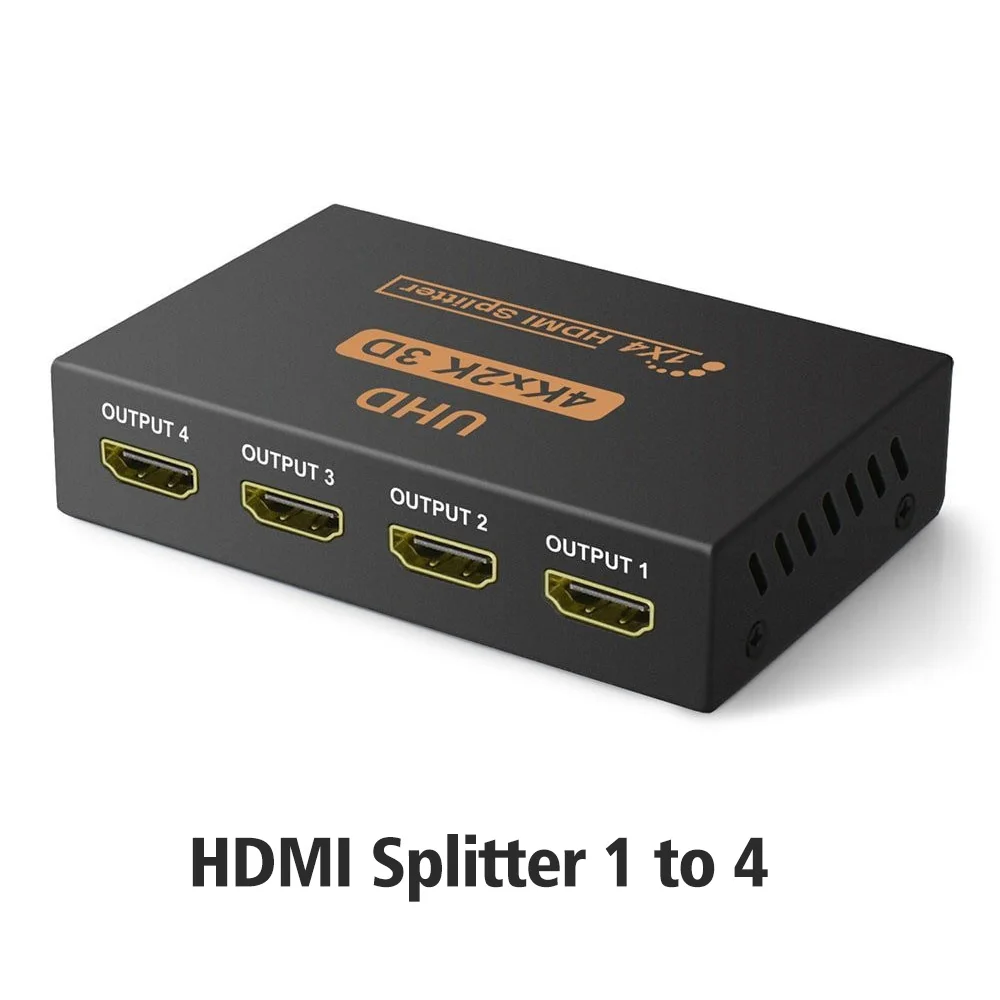 HDMI Разделение тер Full HD 1080 P 2 К* 4 К видео HDMI 1x2 1x4 1x8 Разделение 1 в 2/4/8 из двойной Дисплей для DVD PS3 Xbox с Мощность без коммутатора - Цвет: To 4P 1080P