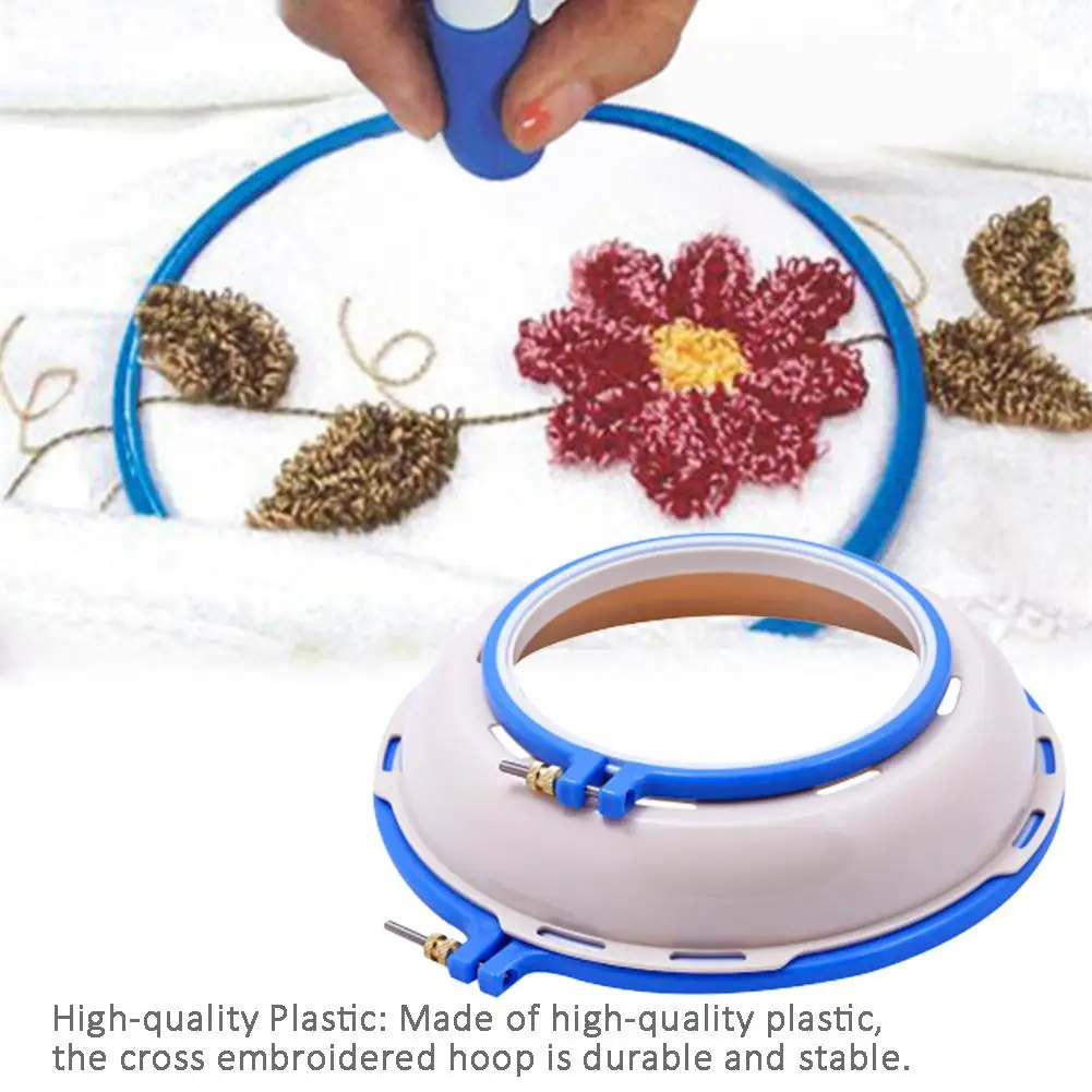 

Embroidery Hoop Plastic Circle Cross Stitch Hoop Ring Bracket Plate For Embroidery Lovers Multiple Uses High-quality Plastic
