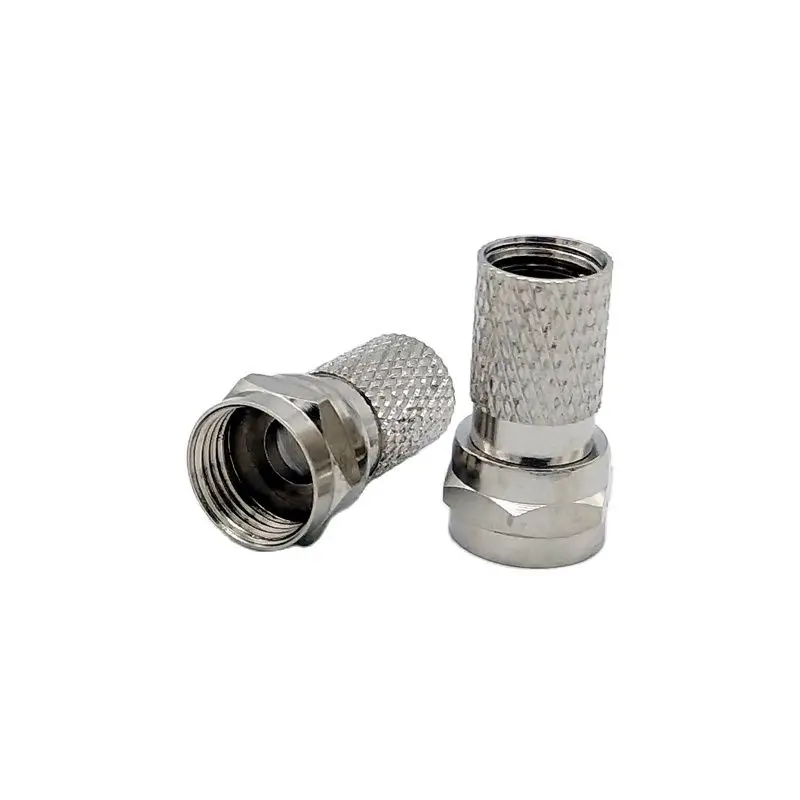 Conector Coaxial RF de antena de TV, conector tipo F 75-5 para Cable RG6, tornillo TV, conector tipo F, unids/lote - AliExpress