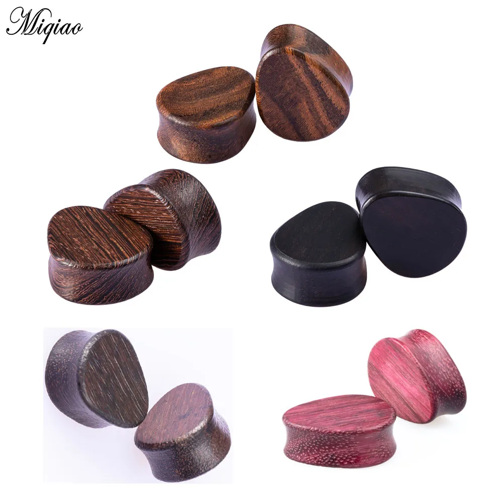 

Miqiao 2 Pcs 8mm-25mm European and American Popular Punk Piercing Jewelry Drop-shaped Unpainted Healthy Ear Expander